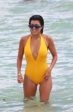 KOURTNEY KARDASHIAN in Swimsuit at a Beach in Miami 09/14/2016