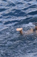 KOURTNEY KARDASHIAN in Swimsuit at a Boat in Capri 09/04/2016