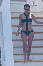 KOURTNEY KARDASHIAN in Swimsuit at a Yacht in France 09/08/2016
