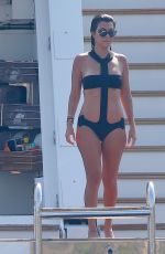 KOURTNEY KARDASHIAN in Swimsuit at a Yacht in France 09/08/2016
