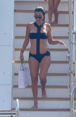 KOURTNEY KARDASHIAN in Swimsuit at a Yacht in France 09/08/2016