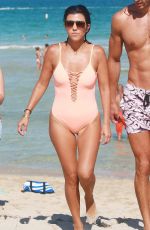 KOURTNEY KARDASHIAN in Swimsuit oat a Beach in Miami 09/17/2016