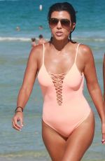 KOURTNEY KARDASHIAN in Swimsuit oat a Beach in Miami 09/17/2016