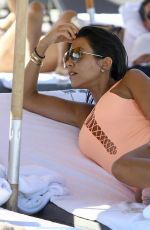 KOURTNEY KARDASHIAN in Swimsuit oat a Beach in Miami 09/17/2016