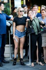 LADY GAGA in Cut Off Jeans Out in New York 09/24/2016