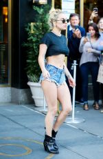LADY GAGA in Cut Off Jeans Out in New York 09/24/2016