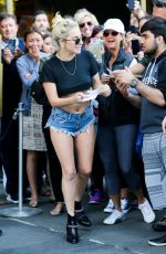 LADY GAGA in Cut Off Jeans Out in New York 09/24/2016