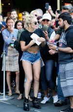 LADY GAGA in Cut Off Jeans Out in New York 09/24/2016