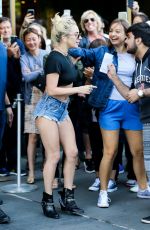 LADY GAGA in Cut Off Jeans Out in New York 09/24/2016