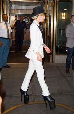 LADY GAGA Leaves Her Apartment in New York 09/22/2016
