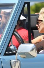 LADY GAGA Driving Her Ford Bronco Out in Malibu 09/04/2016