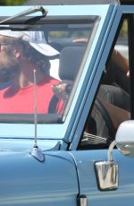 LADY GAGA Driving Her Ford Bronco Out in Malibu 09/04/2016