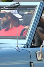 LADY GAGA Driving Her Ford Bronco Out in Malibu 09/04/2016