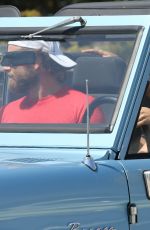 LADY GAGA Driving Her Ford Bronco Out in Malibu 09/04/2016