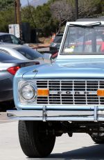 LADY GAGA Driving Her Ford Bronco Out in Malibu 09/04/2016