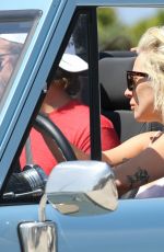 LADY GAGA Driving Her Ford Bronco Out in Malibu 09/04/2016