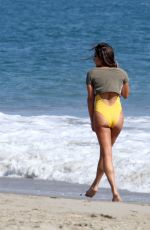 LEA MICHELE in Swimsuit on the Set of a Photoshoot on the Beach in Malibu 09/01/2016