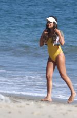 LEA MICHELE in Swimsuit on the Set of a Photoshoot on the Beach in Malibu 09/01/2016