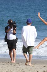 LEA MICHELE in Swimsuit on the Set of a Photoshoot on the Beach in Malibu 09/01/2016