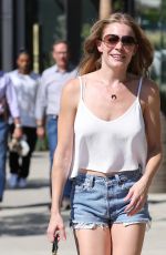 LEANN RIMES in Denim Shorts and Halter Top Out in Los Angeles 09/16/2016