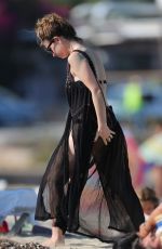 LILY JAMES at Beach in Ibiza 09/03/2016
