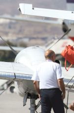 LINDSAY LOHAN Boarding a Private Plane in Mykonos 08/30/2016