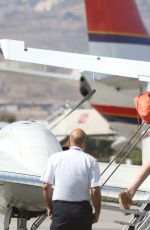 LINDSAY LOHAN Boarding a Private Plane in Mykonos 08/30/2016