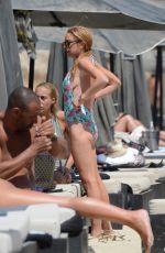 LINDSAY LOHAN in Swimsuit at a Beach in Mykonos 08/31/2016