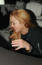 LINDSAY LOHAN Leaves Libertine Nightclub in London 09/15/2016