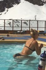 LINDSEY VONN in Bikini Working Out in a Pool, 09/13/2016 Instagram Caps