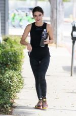 LUCY HALE Arrives at a Gym in Los Angeles 09/27/2016