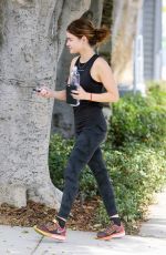 LUCY HALE Arrives at a Gym in Los Angeles 09/27/2016