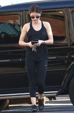 LUCY HALE Arrives at a Nail Salon in West Hollywood 09/24/2016