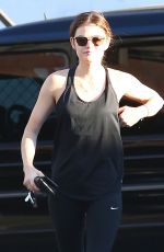 LUCY HALE Arrives at a Nail Salon in West Hollywood 09/24/2016