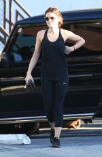 LUCY HALE Arrives at a Nail Salon in West Hollywood 09/24/2016