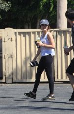 LUCY HALE at Starbucks in Los Angeles 09/28/2016