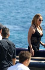 MARIAH CAREY at a Yacht in Mykonos 09/14/2016