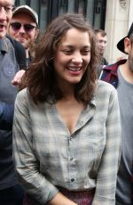 MARION COTILLARD Leaves RTL Radio in Paris 09/15/2016