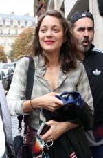 MARION COTILLARD Leaves RTL Radio in Paris 09/15/2016