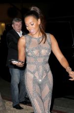MELANIE BROWN in Jumpsuit Out for Dinner in West Hollywood 08/22/2016