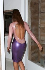 MELANIE BROWN in Tight Latex Dress Out in Los Angeles 09/08/22016