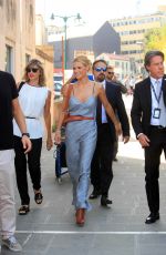 MICHELLE HUNZIKER Arrives in Venice 09/02/2016