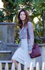 MICHELLE MONAGHAN on the Set of 