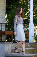 MICHELLE MONAGHAN on the Set of 