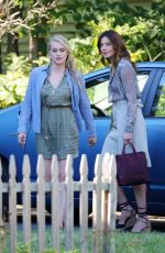 MICHELLE MONAGHAN on the Set of 