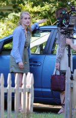 MICHELLE MONAGHAN on the Set of 