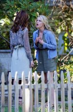 MICHELLE MONAGHAN on the Set of 