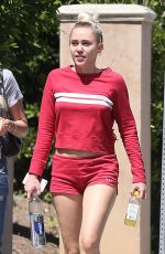 MILEY CYRUS at Santa Monica Blvd in Los Angeles 08/18/2016