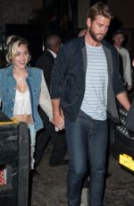 MILEY CYRUS Night Out in New York 09/16/2016