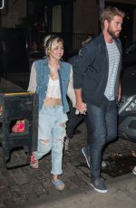 MILEY CYRUS Night Out in New York 09/16/2016